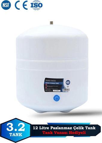 Su Arıtma Cihazı Metal Genleşme Su Tankı 12 Lt NSF Belgeli Su Arıtma Deposu Tank Vanası