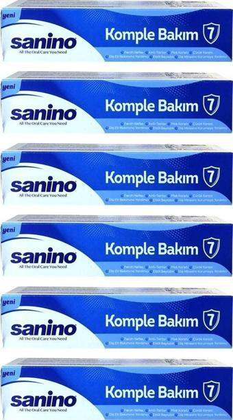 Sanino Diş Macunu 75 ml Komple Bakım x 6 Adet