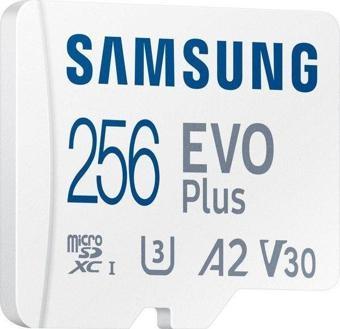 Samsung EVO Plus microSDXC Hafıza Kartı 256 GB, 160 MB/s, U3, V30, A2, ‎MB-MC256SA/TR