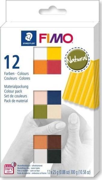 Staedtler Fimo Soft Polimer Kil Seti 25 gr x 12 Renk Natural (Doğal) Renkler