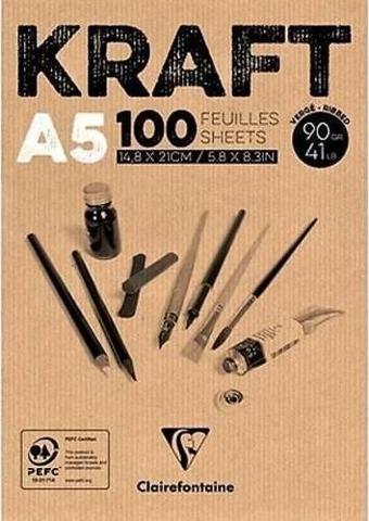 Clairefontaine Kraft Sketch Blok A5 90 gr. 100 Yaprak