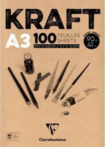 Clairefontaine Kraft Sketch Blok A3 90 gr. 100 Yaprak