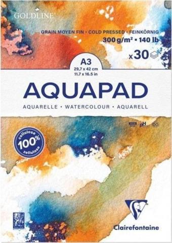 Clairefontaine Goldline Aquapad Suluboya Blok 300 gr 30 yp A3