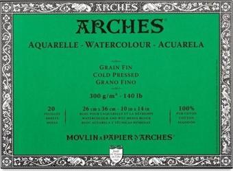 Arches Suluboya Blok Cold Press Natural White 300 gr 26x36 cm 20 Sayfa