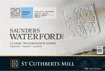 St Cuthberts Mill Saunders Waterford Suluboya Blok Cold Pres 300 gr 260x180mm 20 yp