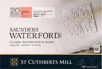 St Cuthberts Mill Saunders Waterford Suluboya Blok Hot Pres 300 gr 260x180mm 20 yp