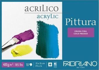 Fabriano Pittura Akrilik & Yağlıboya Blok 400 gr. 25x35 cm. 10 yp. Asitsiz Soğık Basım