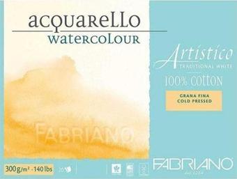 Fabriano Artistico Traditional White Suluboya Blok 300 gr. 18x26 cm. 20 yp. Soğuk Basım