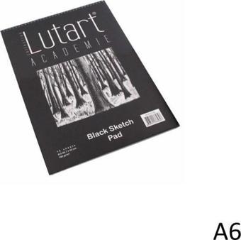 Lutart Black Sketch Pad Siyah Çizim Bloğu 160 gr. 12 Sayfa A6