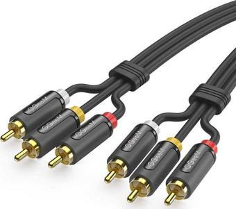 Qgeem QG-AU13 RCA Aux Audio Kablo 1.83M