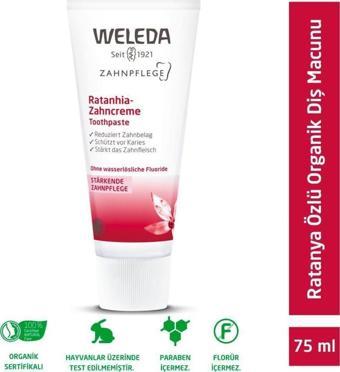 Weleda Ratanya Özlü Organik Diş Macunu 75ml