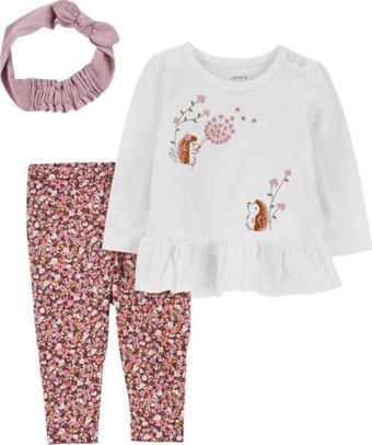Carter's Layette Kız Bebek 3'lü Alt Üst Set
