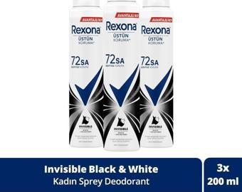 Rexona Kadın Sprey Deodorant Invisible Beyaz Iz Sarı Leke Karşıtı 72 Saat Kesintisiz Üstün Koruma 20