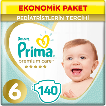 Prima Premium Care 6 Beden Bebek Bezi 13+ Kg (4*35) 140 Adet