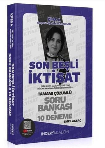 2024 KPSS A Grubu İktisat Son Beşli Soru Bankası ve 10 Deneme İndeks Akademi - SBNET Yayınları