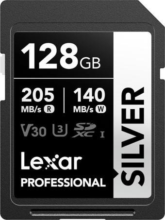 Lexar 128GB Silver Plus SD UhsI V30 U3 205MB/S Hafıza Kartı