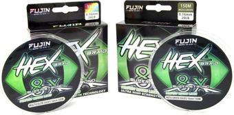 Fujin Hex Braid 8x 150mt Moss Green PE İp Misina 0,06