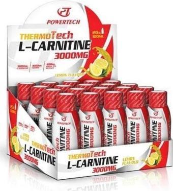 Powertech Thermotech L-Carnitine 3000 Mg 20X100 ml Limon Aromalı