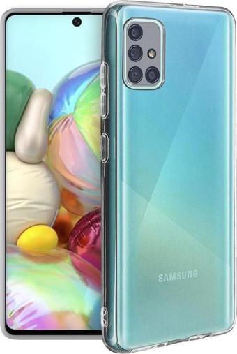 FitCase Samsung Galaxy A71 (A715) Kılıf Kamera Korumalı Silikon Şeffaf Arka Kapak
