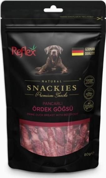 Reflex Snackies Pancarlı Ördek Göğüs Kurutulmuş Et Köpek Ödülü 80gr