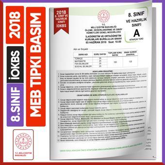 2018 8.Sınıf İOKBS BURSLULUK MEB Tıpkı Basım Çıkmış Soru Kitapçığı Video/PDF Çözümlü Türkiye Geneli - İnformal Yayınları
