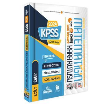 KPSS Matematik Kara Kutu 1.Cilt Konu Özetli Dijital Çözümlü ÖSYM Çıkmış Soru Havuzu Bankası - İnformal Yayınları