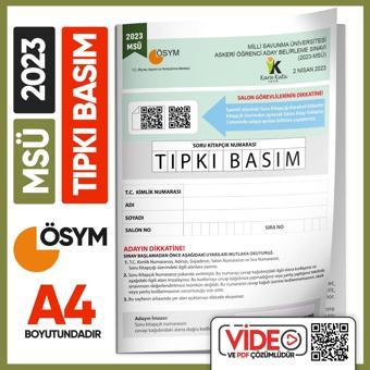 2023 MSÜ ÖSYM Tıpkı Basım Çıkmış Soru Deneme Kitapçığı (Video Çözümlü Türkiye Geneli) - İnformal Yayınları