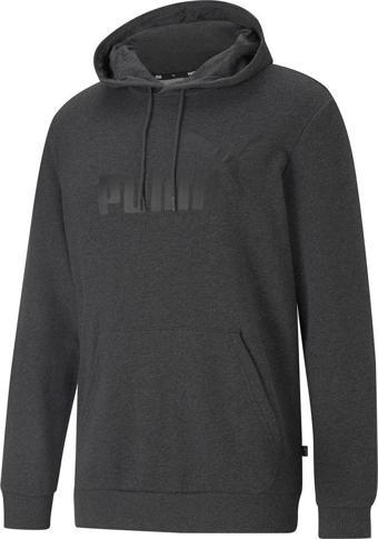 Puma ESS Big Logo Hoodie TR Dark Gray Heather Erkek Sweatshirt