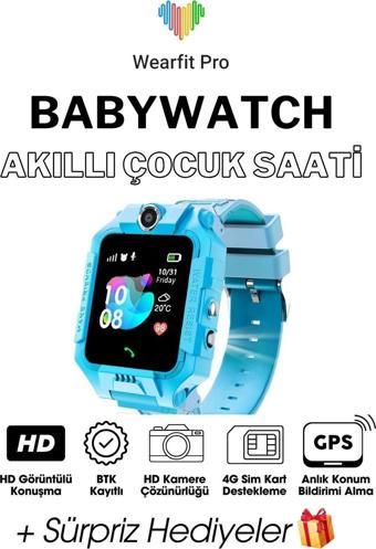 Wearfit Çocuk Akıllı Kol Saati Smart Watch Tft Ekran Gps Kamera Oyun Hesap Arama Btk Kayıtlı Mavi