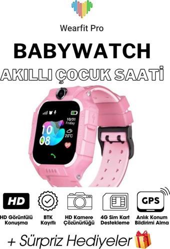 Wearfit Çocuk Akıllı Kol Saati Smart Watch Tft Ekran Gps Kamera Oyun Hesap Arama Btk Kayıtlı Pembe