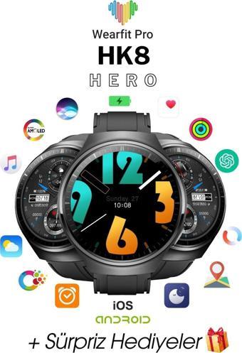 Wearfit Hk9 Pro + Akıllı Kol Saati Smart Watch Model:İnç 45 Mm Amoled Ekran (Siyah)