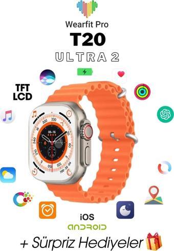 Wearfit T20 Ultra 2 Akıllı Kol Saati Smart Watch Model:İnç 49 Mm Tft Ekran (Gri)