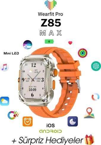 Wearfit Z85 Max Akıllı Kol Saati Smart Watch Model:İnç 51 Mm Miniled Ekran (Siyah)