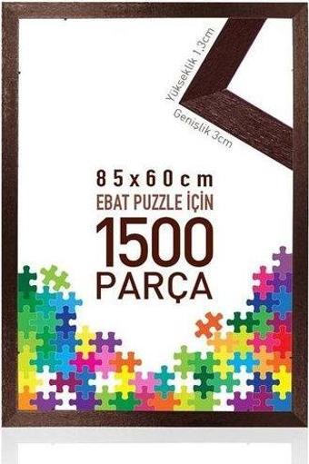 Sar Puzzle 1500 Parça Puzzle İçin Kahverengi Çerçeve