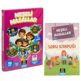 1. Sınıf Neşeli Masallar Okuma Seti - 10 Kitap Takım - Değendirme Kitapçığı İlaveli - Kolektif  - Mercan Okul