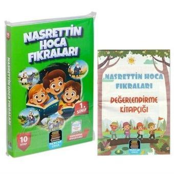 1. Sınıf Nasrettin Hoca Fıkraları Okuma Seti - 10 Kitap Takım - Değendirme Kitapçığı İlaveli - Kolektif  - Mercan Okul