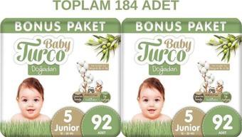 Baby Turco Doğadan 5 Numara Junior 92x2 Toplam 184 Adet