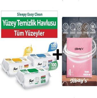 İlbay's Ilbay's (1 ADET) Cam Bezi Sleepy Easy Clean Beyaz Sabun Çamaşır Suyu Arap Sabunu 3x100