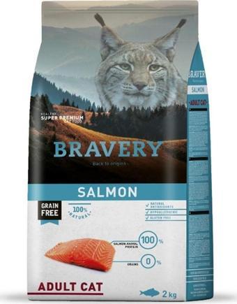 Bravery Tahılsız Yetişkin Somonlu Kedi Maması 2Kg