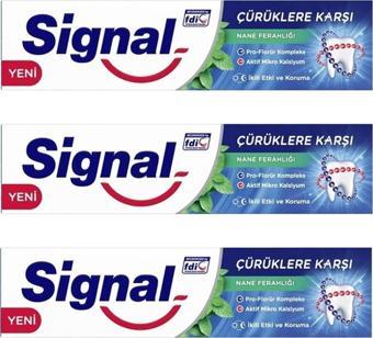 Çürüklere Karşı Karşı Koruma Diş Macunu Nane Ferahlığı 50ml 3 Adet