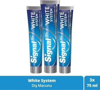 White System Diş Macunu 2 Haftada Daha Beyaz Dişler 75 ml X3 Adet