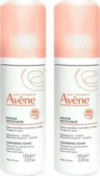 AVENE Mousse Nettoyante Cleansing Foam 150 ml x 2 İKİLİ PAKET