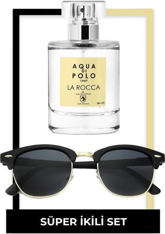 Aqua Di Polo 1987 La Rocca EDP 50 ml Kadın Parfüm ve Kadın Güneş Gözlüğü Seti STCC011136