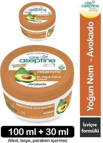 Cire Aseptine Soft Avokado Nemlendirici El Yüz Vücut Bakım Kremi 100 Ml + 30 Ml