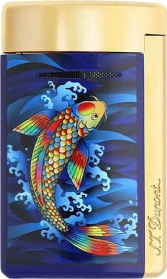 S.T. Dupont Minijet Koifish Gold-Lacivert Puro Çakmağı 10897KF