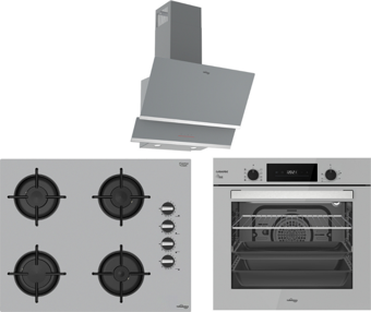 Tommatech Tt200 Tde6001Sg Davlumbaz +  Tao6001Sg Ocak + Taf6005Ss Fırın Gri Ankastre Set