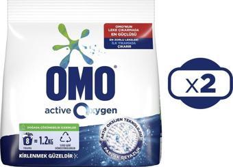 Omo Matik Active Oxygen Toz Deterjan 1,2 Kg x 2 Adet