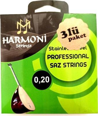 3HRM20 Uzun Sap Saz Teli 3'lü Paket 0.20 Bağlama