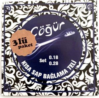 Çöğür 3CGR18 3 Takım Kısa Sap Saz Teli 0.18 Takım Bağlama Teli 004/CBT