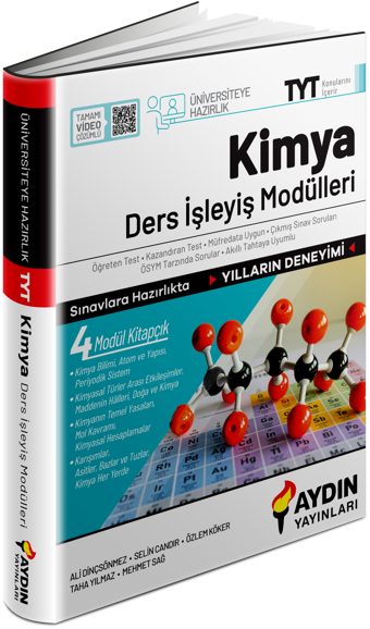 Aydın Yayınları Üniversiteye Hazırlık TYT Kimya Ders İşleyiş Modülleri - Aydın Yayınları